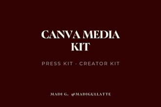 design a canva media kit or press kit for your brand