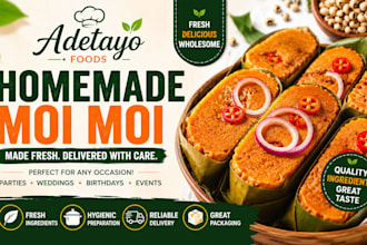 cook and deliver fresh homemade moi moi for events