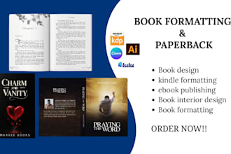 do book formatting for amazon kdp book layout design kindle paperback formatting