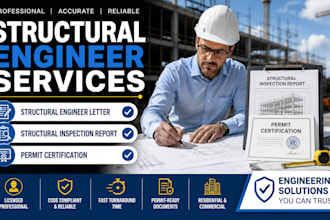 write structural engineer letter structural inspection report and stamped letter