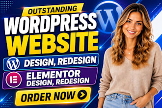 wordpress website design, wordpress elementor design, wordpress website redesign
