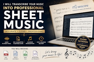 transcribe your music into professional sheet music