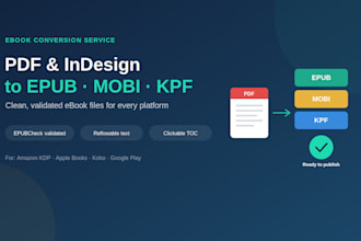do ebook conversion from pdf indesign to epub,kindle kpf mobi