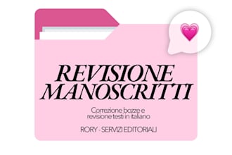 revisione e correzione di manoscritti