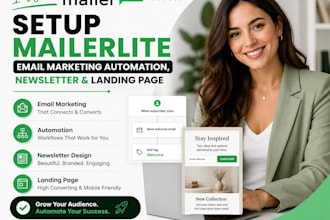 setup mailer lite email marketing automation, newsletter and landing page