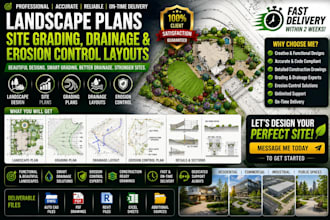 design landscape plans site grading drainage and erosion control layouts