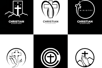 make modern, minimalist christian church or religious logo design