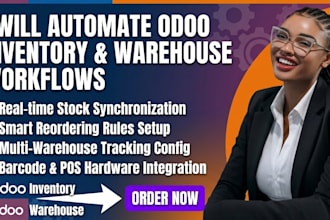 automate odoo inventory warehouse tracking, shipping routes and stock sync