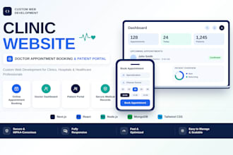 build a clinic website with doctor appointment booking patient portal