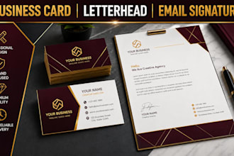 design business card, letterhead, greeting card and custom HTML email signature
