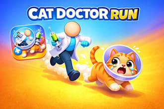 reskin a unity cat doctor run game for google play