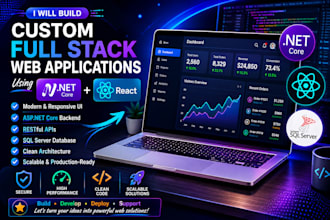build a custom full stack web application using asp net core and react