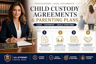 draft custom co parenting agreements and family plans