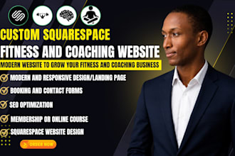design squarespace fitness and consulting website, rebuild squarespace website