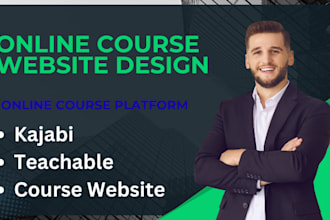 be your kajabi, teachable, thinkific, landing page, course setup, website expert