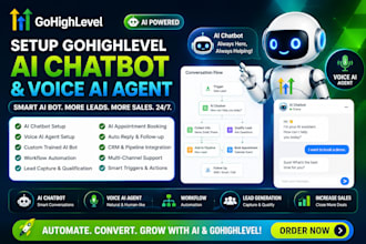 setup gohighlevel ai chatbot go high level voice ai agent chat bot workflow ghl