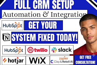 hubspot twilio stripe notion zapier slack hotjar wix clay retell ai automation