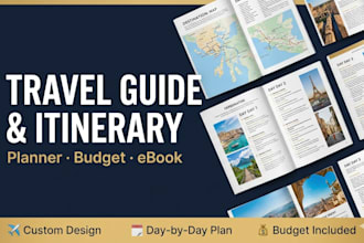 write travel guide, vacation itinerary, tour planner and travel budget planner