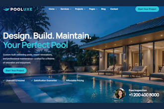 design pool website pool cleaning swimming pool pool service swimming website