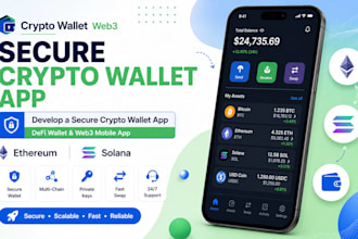 develop a secure crypto wallet app, defi wallet and web3 mobile app