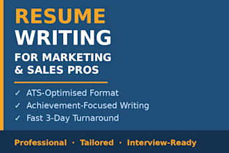 write an ats resume for marketing and sales professionals