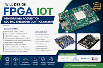design fpga iot sensor data acquisition adc dac embedded control system