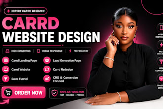 redesign carrd website with CRM carrd landing page lead capture funnel cro page