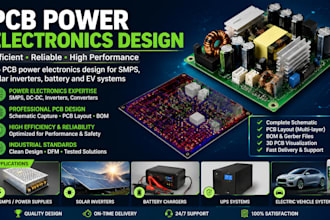 do pcb power electronics design for smps,solar inverters, battery and ev systems