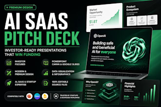 design professional ai saas pitch decks in powerpoint and canva