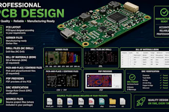 design pcb layouts and generate gerber files for jlcpcb