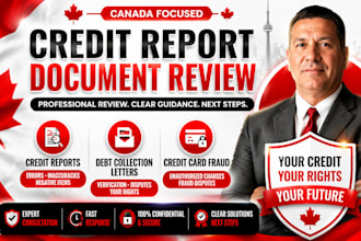 review credit reports, debt collection letters, and credit card fraud documents