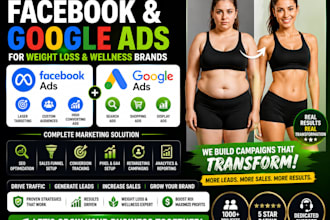 setup high converting facebook and google ads for weight loss wellness brands