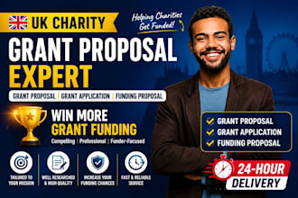write UK charity grant proposal, grant application and funding proposal