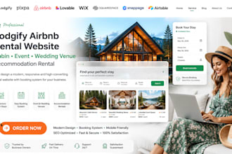 lodgify airbnb adventure cabin event accommodation rental wedding venue website