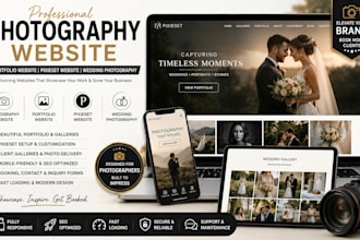 build photography website, portfolio website wedding pixieset photograph website