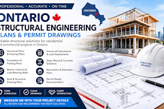 provide ontario structural engineering plans and permit drawings