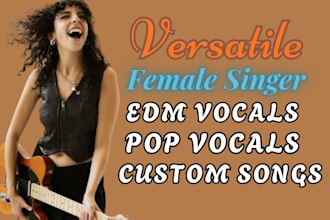 record female vocal edm singer female pop singer  female singer songwriter