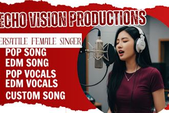 record female vocal edm singer female pop singer  female singer songwriter