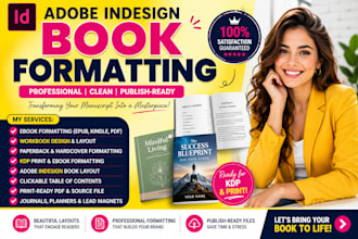 format and design your ebook workbook paperback KDP book in adobe indesign