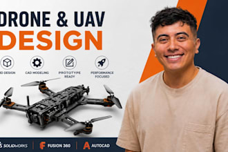 drone design, uav design, drone frame design, aerospace cad, product development