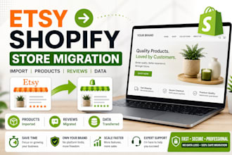 migrate etsy to shopify, import products, reviews and data