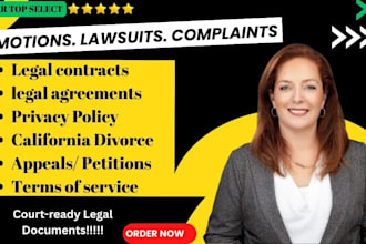 write your court complaints, motions, legal notices, and petitions