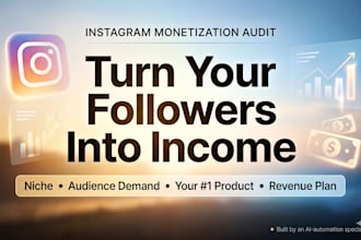 audit your instagram and build a plan to monetize your audience