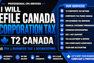 efile canada corporation tax, t2 canada as CPA business tax canada bookkeeping