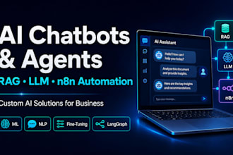 do nlp,ml,ai chatbots, agents with n8n rag,fine tune ,llm apps,langgraph