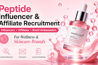 recruit instagram peptide influencers and affiliate partners