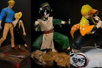 3d print and paint anime figure 3d model miniature statue stl resin 3d printing