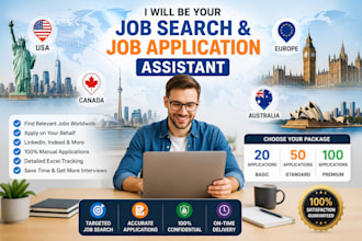 search and apply for jobs professionally as your virtual assistant