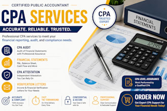 us CPA audit financial statements, pl, CPA attestation, verification letter