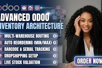 setup complex odoo inventory multi warehouse routing stock automation